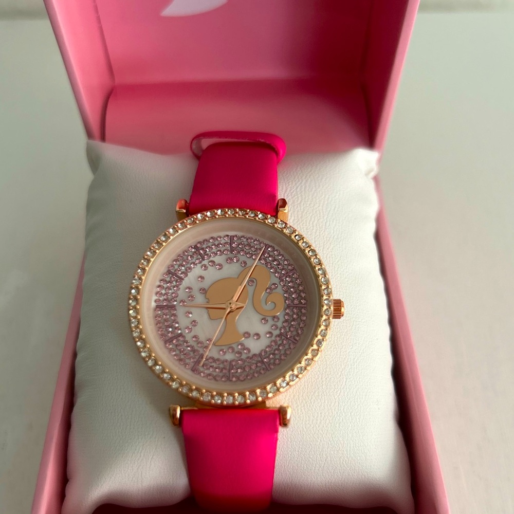 BARBIE TM Pink with Fuchsia belt BAB1058BX Kids Watch NWT